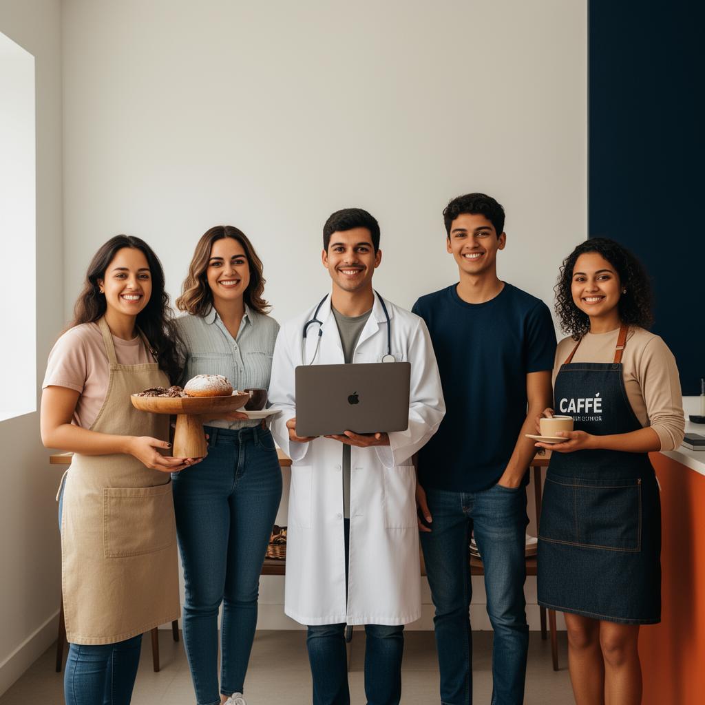 Grupo de empreendedores de diferentes segmentos